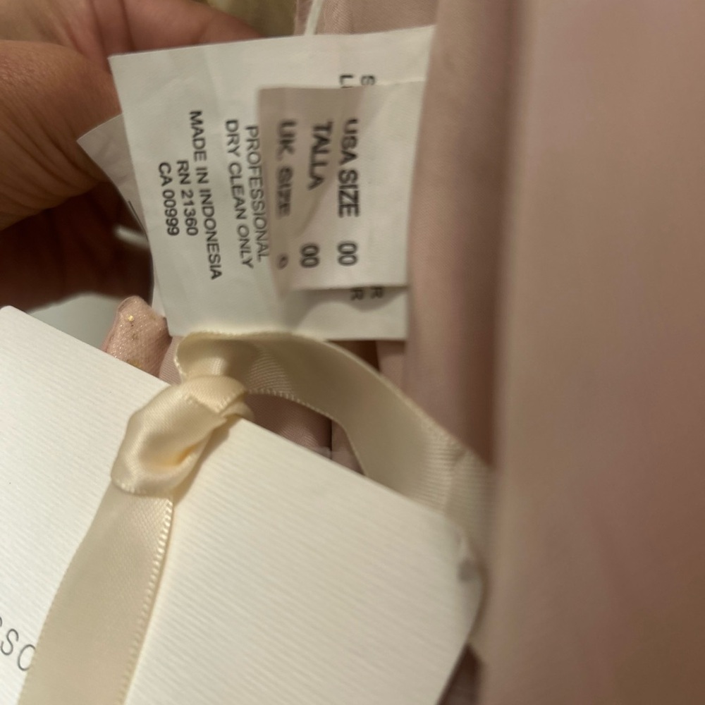 Mori Lee Blush Pink Gown with Gold Accents - Picture 5 of 7